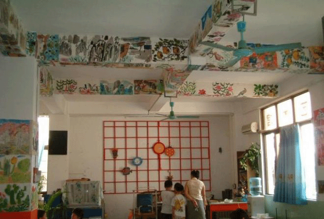 少儿美术教室、绘画教室装扮布置图片