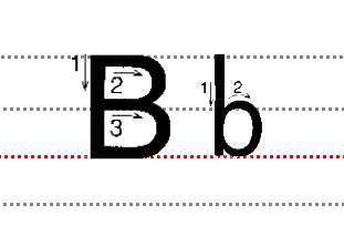 字母Bb的标准写法