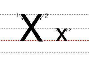 字母Xx的标准写法